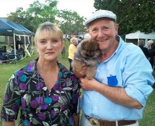 Taryn with celbrity Dr. Harry after wining Best Baby Puppy In Show - Darwin Royal!